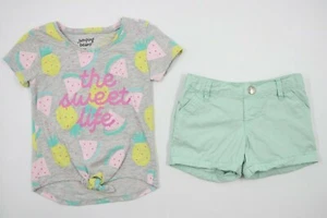 Jumping Beans Old Navy Toddler Girl 2 Piece Shorts T-Shirt Outfit Set Size 3T - Picture 1 of 5