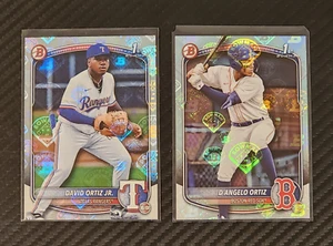 LOT x3 2025 1st Bowman D'Angelo + David Ortiz Jr. RETRO LOGO FOIL + Chrome AUTO - Picture 1 of 21