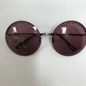 BRIAN ATWOOD NEIMAN MARCUS TARGET BEADED ROUND ROSE SUNGLASSES & CASE NEW - Picture 1 of 4