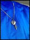  Heart Lock Charm & Key Necklace Pendant  Silver Charm Bright Fashion Jewellery