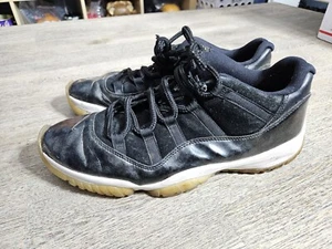 Size 12.5 Nike Air Jordan 11 Retro Low Barons Men's Sneakers Shoes Black White - Picture 1 of 16