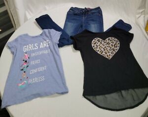 3-Pack Girls Size 8 Shirts And Denim Jeans