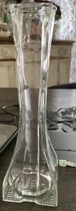 Vintage Profile 1408 Europa Clear Glass Flower Bud Vase 1986 Pressed Glass - Picture 1 of 14