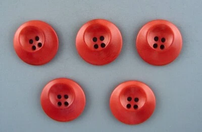 COLORFUL TAGUA NUT (COROZO) SMALL BUTTONS - SET OF 5 - Image 1 of 3