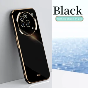 For Nothing Phone 3a Pro, Lujo Antigolpes Chapado Borde Gel Suave Estuche Cubierta - Imagen 1 de 13