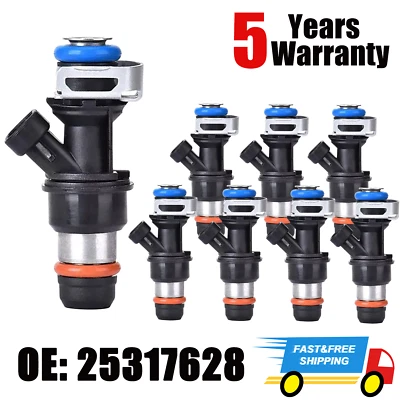 8 piezas inyectores de combustible genuinos 25317628 para GMC Yukon Denali XL V8 6.0 2005 2006 Foto 1 de 4