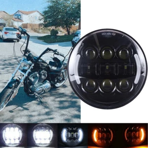 Proyector de faros LED de 5,75" para Harley motocicleta señales de giro DRL de haz alto/bajo - Imagen 1 de 10