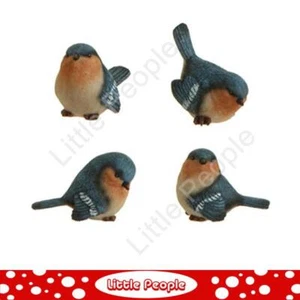 RAZ Imports Blue & Peach 2" Birds Set of 4 - Picture 1 of 2