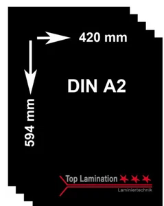 25 Blatt schwarzes Papier 250 g/m² DIN A2 (420 x 594 mm) Tonkarton Bastelkarton - Bild 1 von 1
