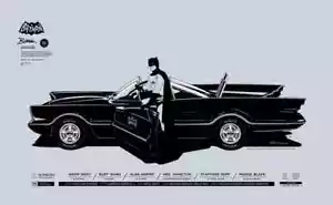 Batman 66 Batmobile SDCC 2014 By Silence TV Gianmarco Magnani Mondo Poster - Picture 1 of 1