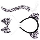 1 set of Animal Costume Set Leopard Ears Headband Tail and Bow Animal Fancy