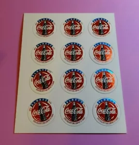 Pogs COCA COLA Always * Sheet of 12 * April 1993 * Very Nice Set * - Picture 1 of 1