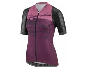 LOUIS GARNEAU WOMENS STUNNER FULL ZIP BIKE JERSEY Fitted Cycling sz M Blk Shiraz - Picture 1 of 2