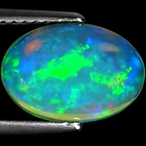 1.91 Ct Natural Ethiopian Cabochon Opal Gemstone Multi Color Oval Cut - Picture 1 of 2