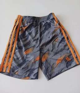 Adidas Boys Size 5 Gray Orange Athletic Shorts - Picture 1 of 6