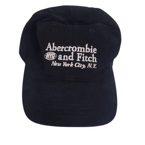 De colección Abercrombie & Fitch Papá Sombrero Negro Logo Gorra de Béisbol Camionero Ajustable  - Imagen 1 de 8