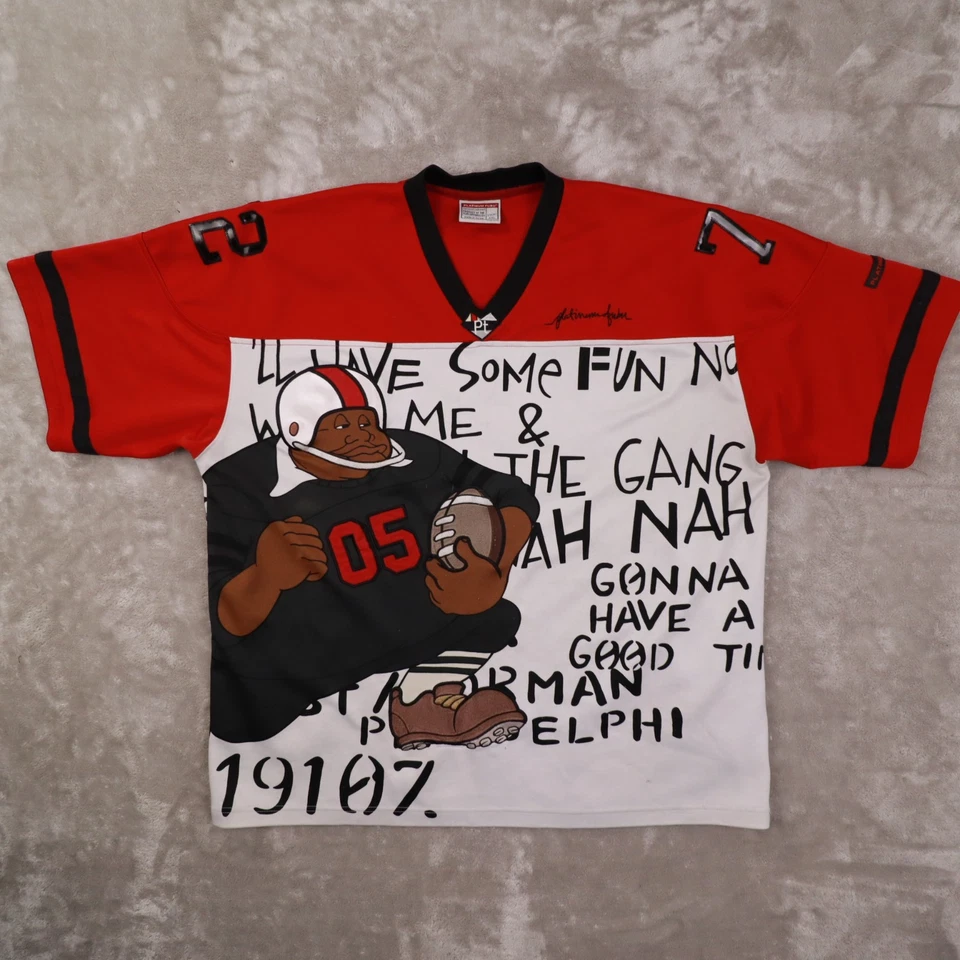 Camiseta de fútbol Fubu Platinum vintage Fat Albert roja blanca negra XXL para hombre Foto 1 de 4