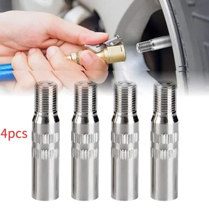 4PCS Chrome Tyre Wheel Valve Extension Extender Caps Stem For Car Truck Van - Picture 1 of 9