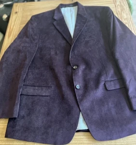 Lauren Ralph Lauren Corduroy Stretch Brown Mens Blazer Sport Coat Jacket 48 R - Picture 1 of 13