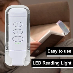 USB Wiederaufladbar LED Buchlampe Nachttisch Augenschutz Lesezeichen Clip Lesen - Bild 1 von 11