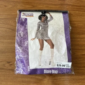 California Costumes Disco Diva Kleid Größe XL (fällt groß aus) Hippie Halloween Party - Bild 1 von 8