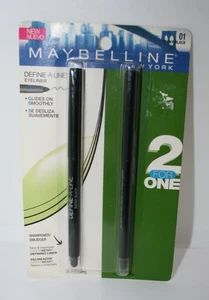MAYBELLINE DEFINITE-A-LINE EYELINER EBONY BLACK #01 DUO PACK (2 FÜR 1) SCHWARZ - Bild 1 von 2