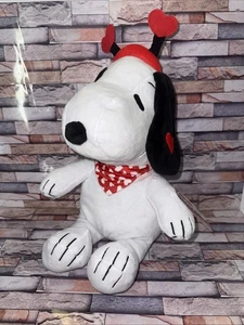 Peanuts Snoopy Valentines Day Plush With Heart Headband Bandanna Stuffed Toy 15” - Picture 1 of 13