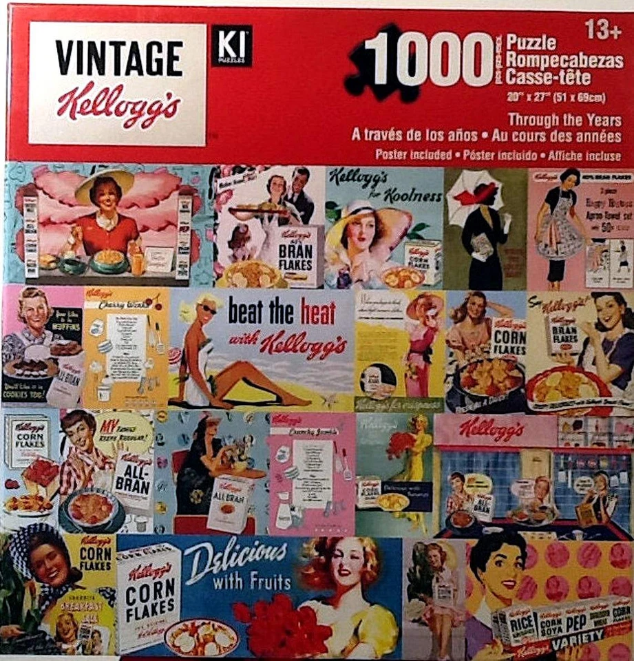 Kellogg's 谷物麸皮片 玉米片 米片 1000 20X27 拼图 — 第 1/1 张图片