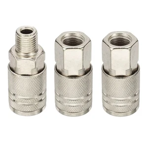 3 Pack Industrial M style Air Compressor Quick Connect Coupler 1/4" NPT - Picture 1 of 9
