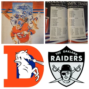 Denver Broncos vs Oakland Raiders 1983 Programa de Día de Juego NFL🏈LA Memorial Coliseum - Imagen 1 de 13