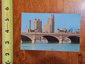 VINTAGE POSTCARD SKYLINE CHERRY STREET BRIDGE TOLEDO OHIO - Picture 1 of 2