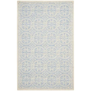 Contemporary Rug - Cambridge Wool Pile -Light Blue/Ivory Style-A - Picture 1 of 1