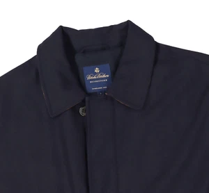 Abrigo de lana azul L Brooks Brothers Brooksstorm Loro Piana Storm System para hombre - Imagen 1 de 16