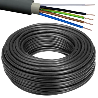 Erdkabel NYY-J bis 50m 5x4 5x6 5x10 5x16 Starkstrom Erdkabel Elektrokabel - Bild 1 von 4