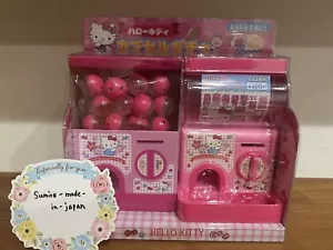 Hello Kitty Capsule Gacha Cute Kitty Gachapon Machine Set From Japan FedEx - Picture 1 of 9