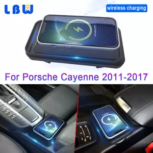 For Porsche Cayenne 2011-2017 QI Wireless Charger Holder Phone Fast Charging Pad - Picture 1 of 12