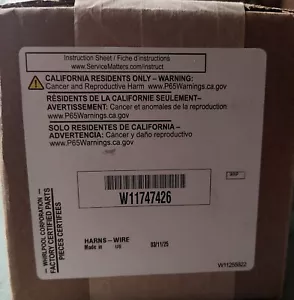 New Unopened Genuine OEM Whirlpool Range DC Harness W11747426 Replaces W11349007 - Picture 1 of 1