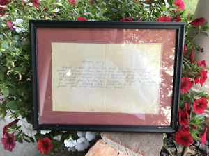Vintage Framed Handwritten Recipe for Grape Jelly-"Cook Grapes"-Framed 9 x 12 - Picture 1 of 8
