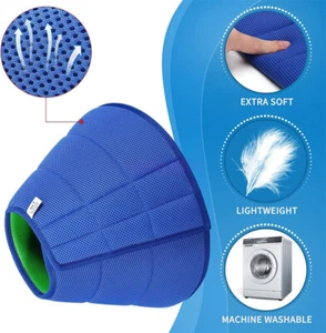 Pet Dog Cat Adjustable Elizabethan Collar Soft Collar Cone Healing Recovery OZ - Picture 1 of 21