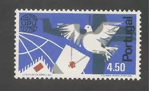 Portugal #1223 (A307) Estampillada sin montar o nunca montada - 1974 4,50e paloma y letras/UPU - Imagen 1 de 1