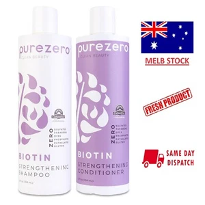 BIOTIN STRENGTHENING SHAMPOO & CONDITIONER -Hair Growth Reduce Breakage Thinning - Picture 1 of 8
