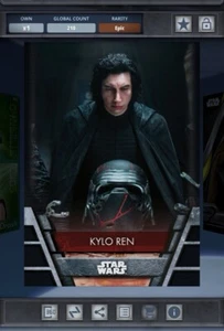 Topps Star Wars Card Trader Holocron Series 2021 Kylo Ren 2 Black Epic DIGITAL - Picture 1 of 2