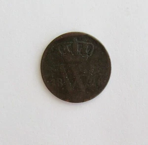 Moneda de un centavo Willem I de los Países Bajos 1828 - original circulada - Imagen 1 de 2