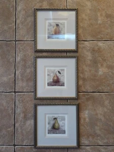 Pear Print Trio, Wall Art 10-1/2 by 10-1/2- C. Winterle Olson, Artist - Picture 1 of 1