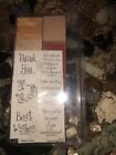 Stampin Up! Cheery Chat stamp set of 6 Thoughts Wishes Encouragement 2001 