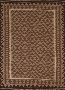 Nomadic Reversible Kilim Oriental Area Rug Wool Hand-woven Tribal Carpet 5'x7' - Picture 1 of 11