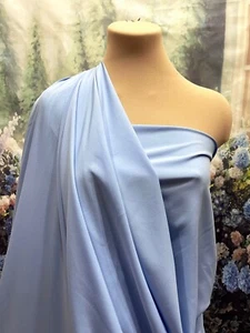 STRETCH POLYESTER LINING FABRIC PERIWINKLE  60"  BLOUSES, SUITS, GARMENTS, BTY - Picture 1 of 9