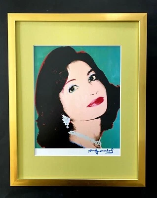 ANDY WARHOL + 1984 SIGNED PRINCESS OF IRAN POP ART MATTED  AT 11X14 - Image 1 of 3