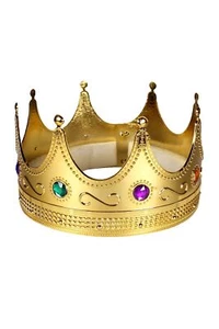 goldene Krone König Königin Königskrone Karneval Märchen Fasching - Bild 1 von 3