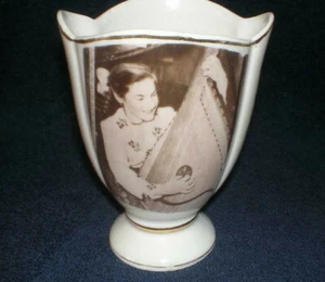 Porcelain Vase Ussr Youth Festival1957 Baranovka Original Vintage Stamp Soviet   - Picture 1 of 10